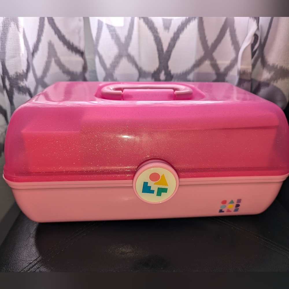pink Caboodles makeup case - Barbie hot pink & light pink - makeup storage